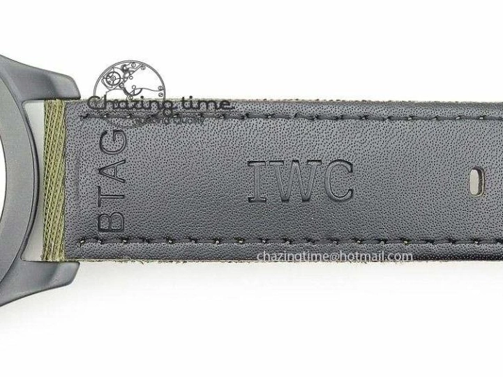 MIROTIME 0309 Big Pilot Top Gun Miramar PVD Plated Titanium on Green Nylon Strap A23J Refined 7398